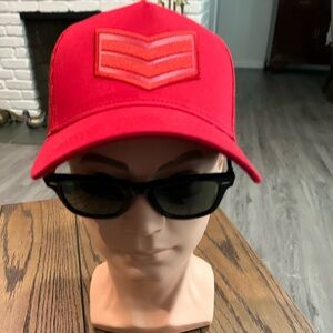 Men’s cool red trucker cap